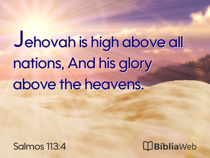 Salmos 113:4 em imagem para compartilhar