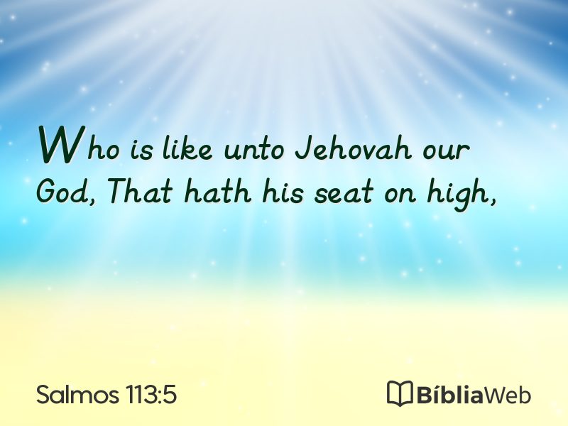 Salmos 113:5 em imagem para compartilhar