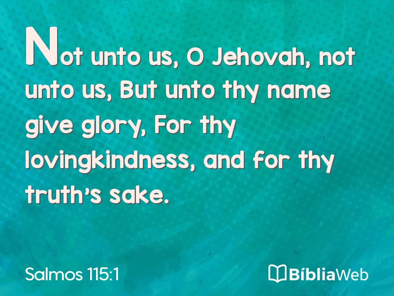 Salmos 115:1 em imagem para compartilhar