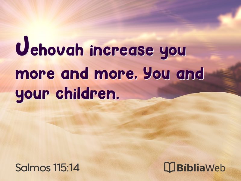 Salmos 115:14 em imagem para compartilhar