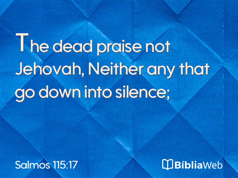 Salmos 115:17 em imagem para compartilhar