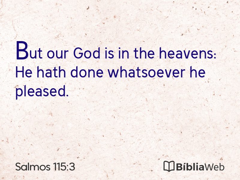 Salmos 115:3 em imagem para compartilhar