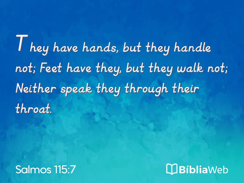 Salmos 115:7 em imagem para compartilhar