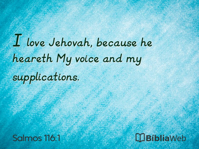 Salmos 116:1 em imagem para compartilhar