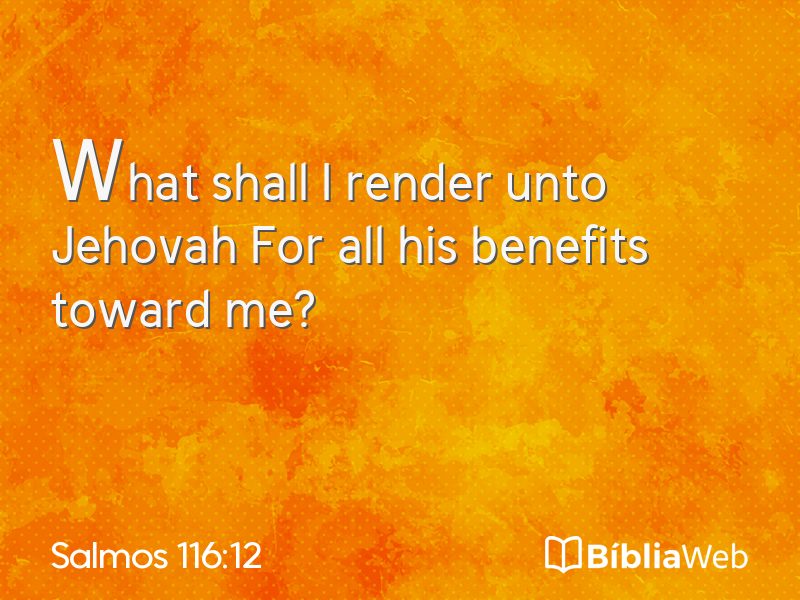 Salmos 116:12 em imagem para compartilhar