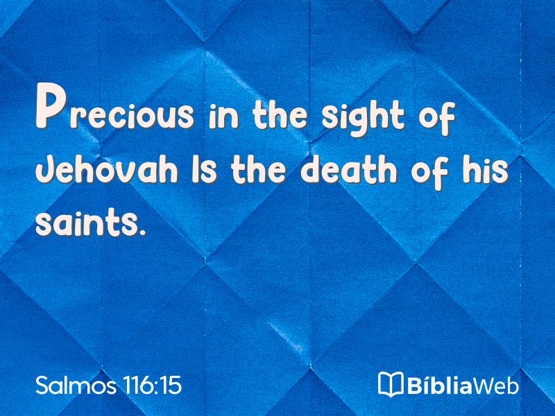 Salmos 116:15 em imagem para compartilhar