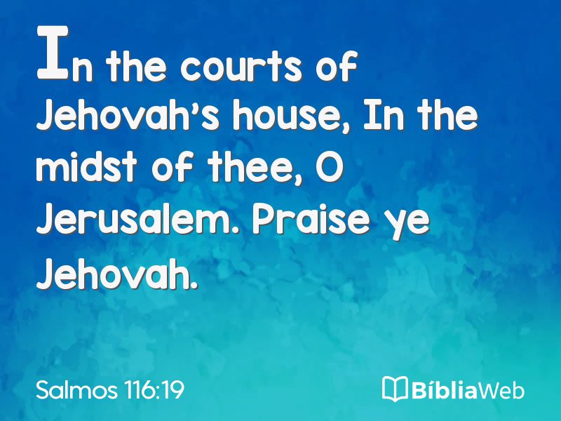 Salmos 116:19 em imagem para compartilhar