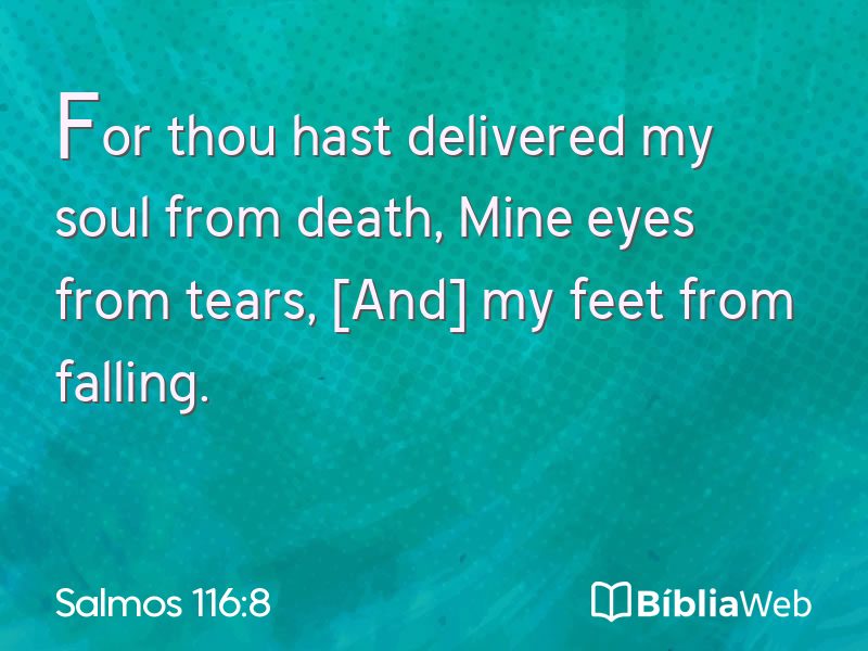 Salmos 116:8 em imagem para compartilhar