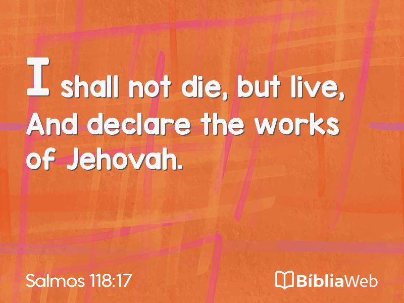 Salmos 118:17 em imagem para compartilhar