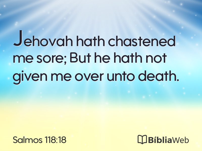 Salmos 118:18 em imagem para compartilhar