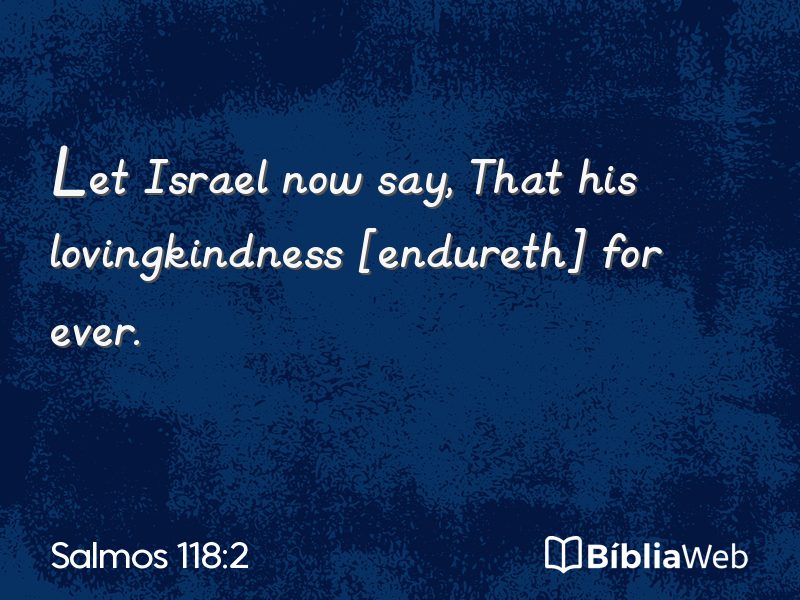 Salmos 118:2 em imagem para compartilhar