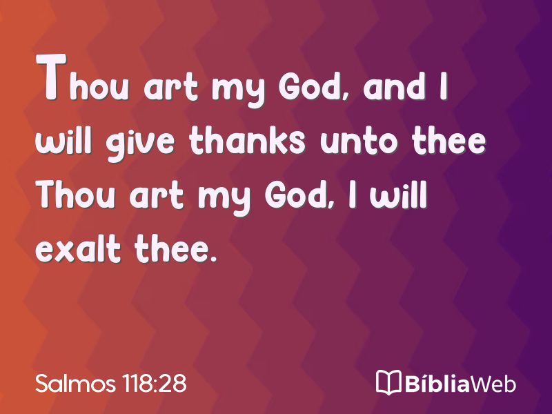 Salmos 118:28 em imagem para compartilhar