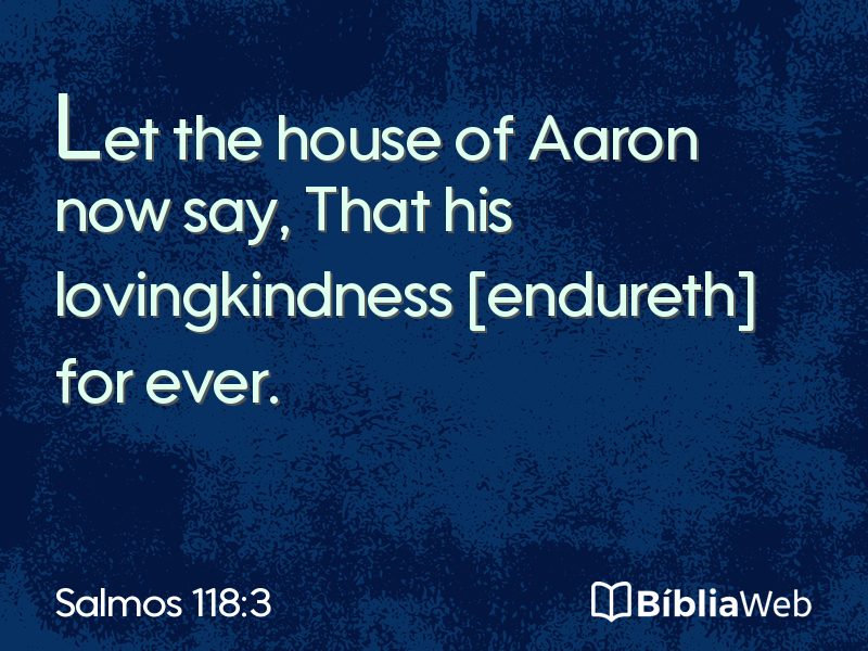 Salmos 118:3 em imagem para compartilhar