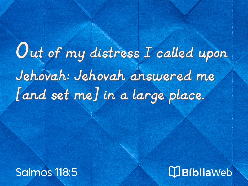 Salmos 118:5 em imagem para compartilhar