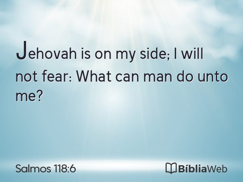 Salmos 118:6 em imagem para compartilhar