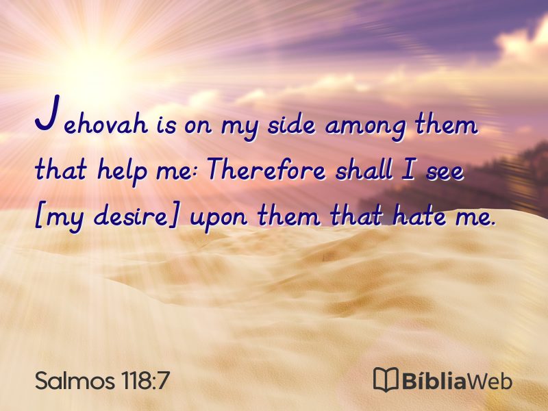 Salmos 118:7 em imagem para compartilhar