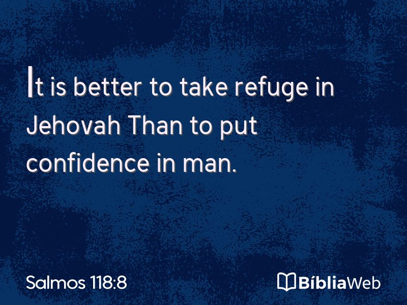 Salmos 118:8 em imagem para compartilhar