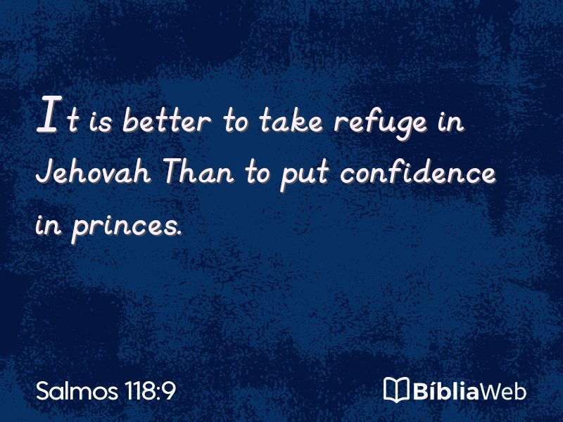 Salmos 118:9 em imagem para compartilhar