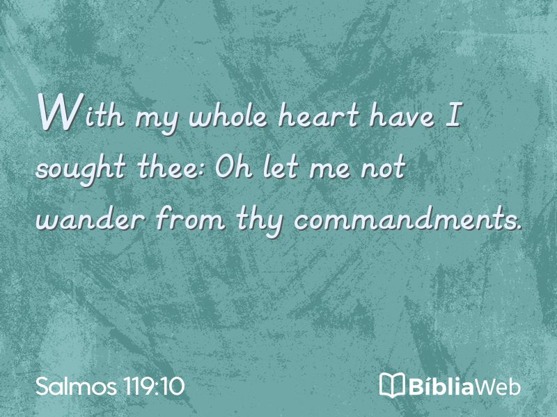 Salmos 119:10 em imagem para compartilhar