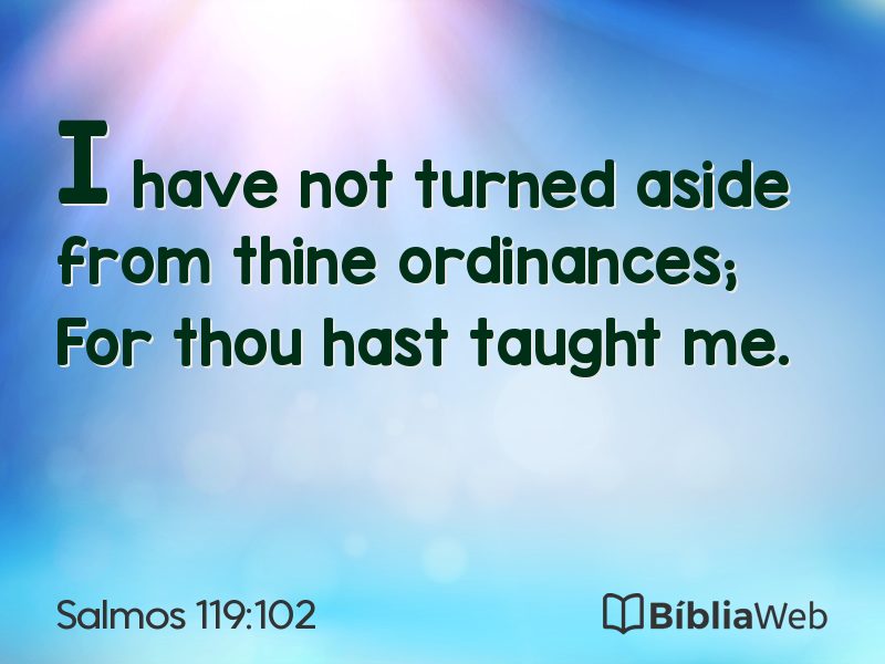 Salmos 119:102 em imagem para compartilhar