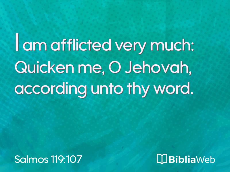 Salmos 119:107 em imagem para compartilhar