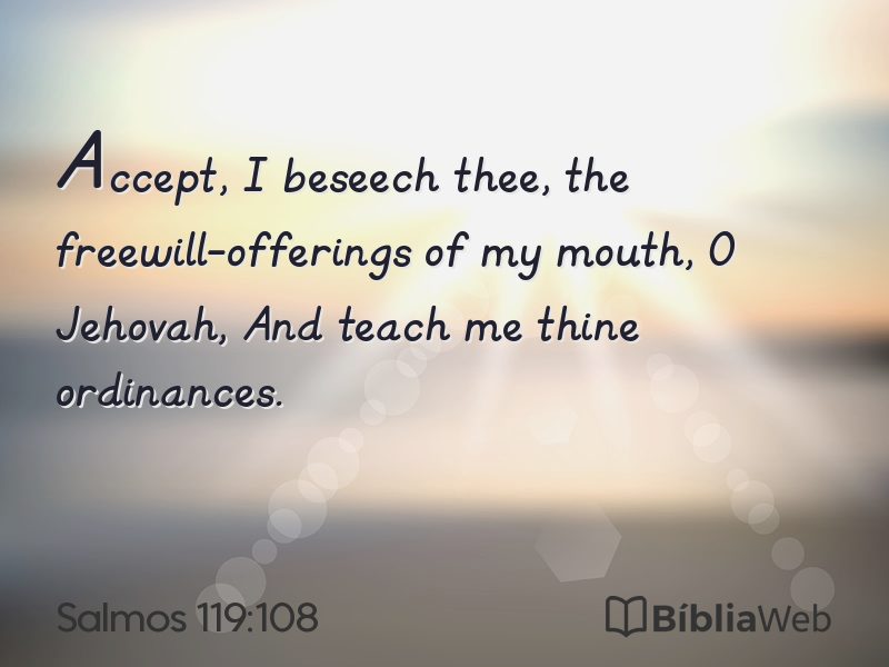 Salmos 119:108 em imagem para compartilhar