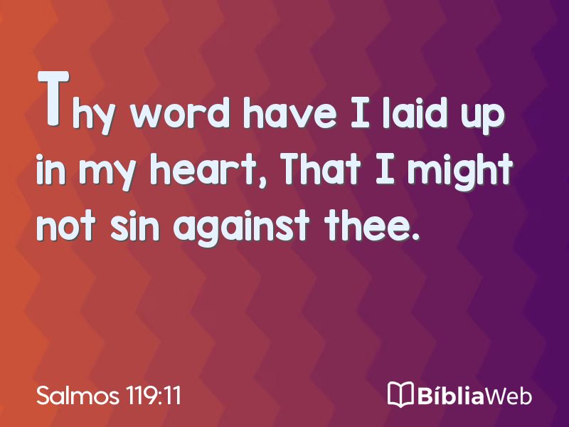 Salmos 119:11 em imagem para compartilhar