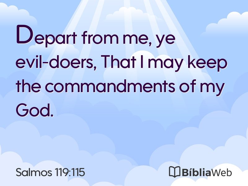 Salmos 119:115 em imagem para compartilhar