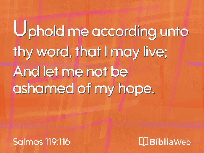 Salmos 119:116 em imagem para compartilhar