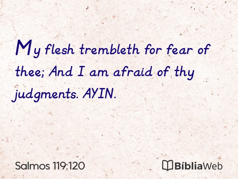 Salmos 119:120 em imagem para compartilhar