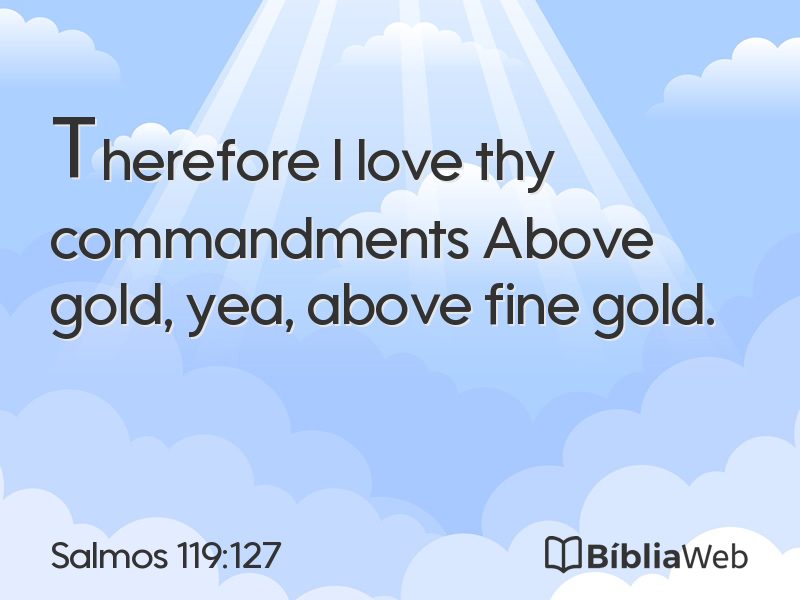 Salmos 119:127 em imagem para compartilhar