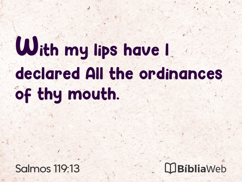 Salmos 119:13 em imagem para compartilhar