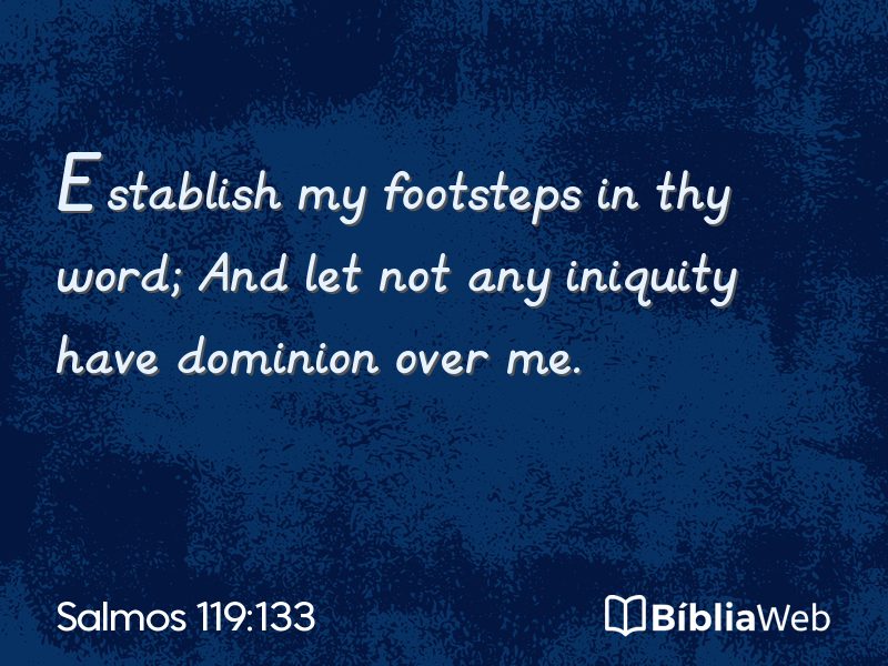 Salmos 119:133 em imagem para compartilhar