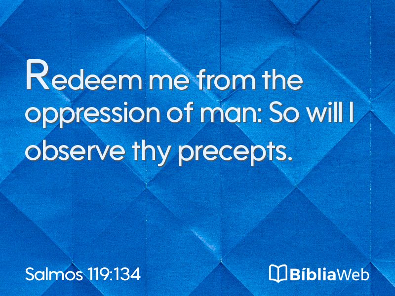 Salmos 119:134 em imagem para compartilhar