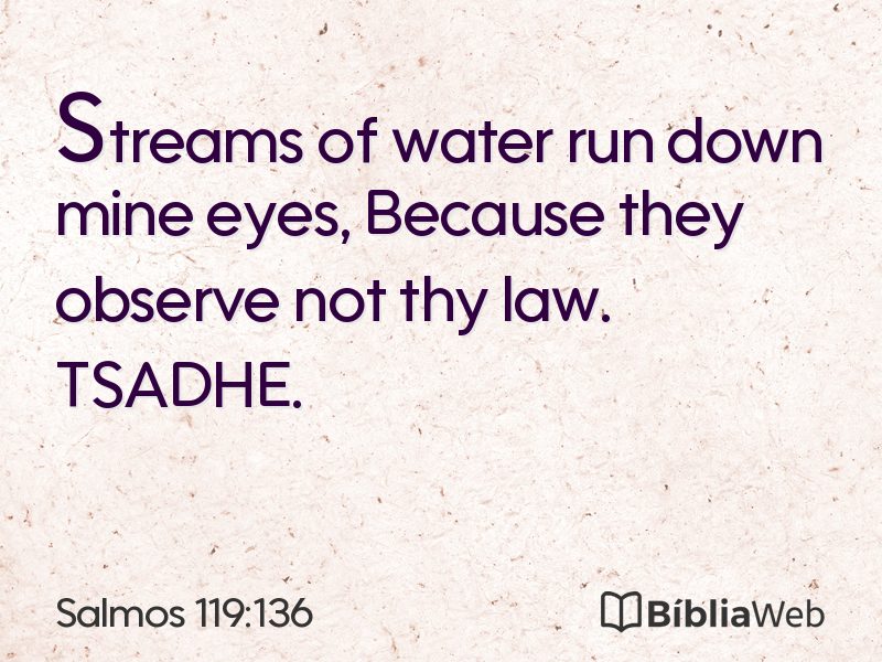 Salmos 119:136 em imagem para compartilhar