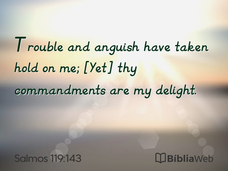 Salmos 119:143 em imagem para compartilhar