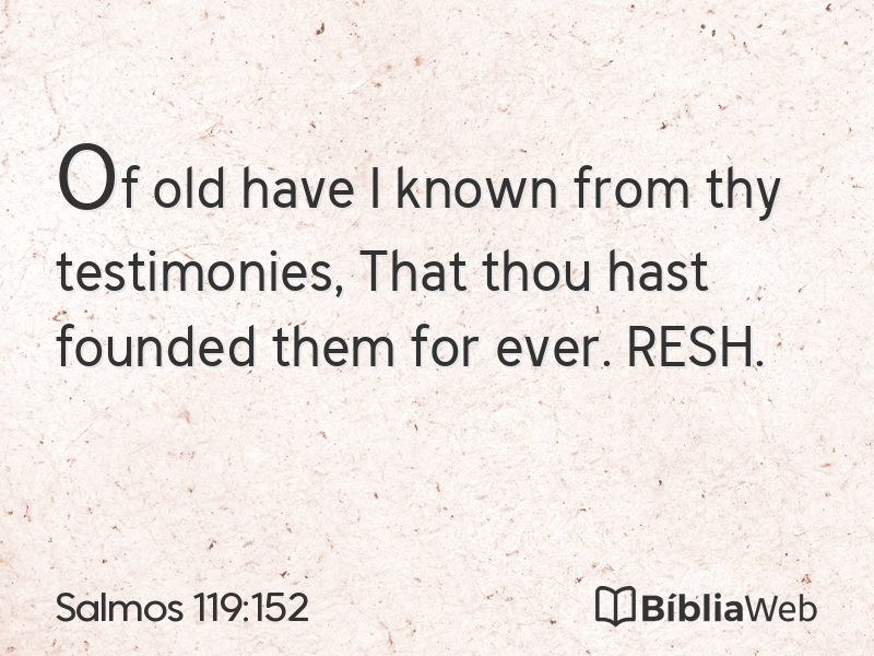 Salmos 119:152 em imagem para compartilhar