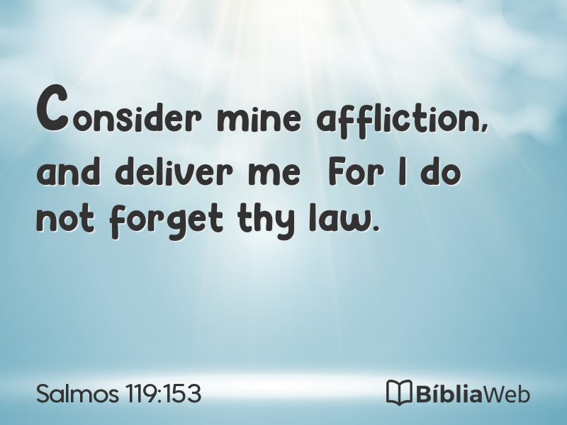 Salmos 119:153 em imagem para compartilhar