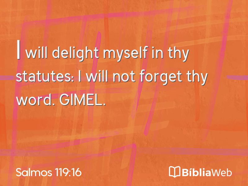 Salmos 119:16 em imagem para compartilhar