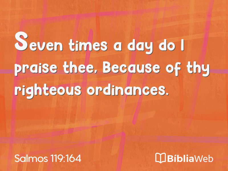 Salmos 119:164 em imagem para compartilhar