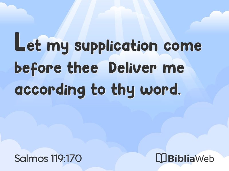 Salmos 119:170 em imagem para compartilhar