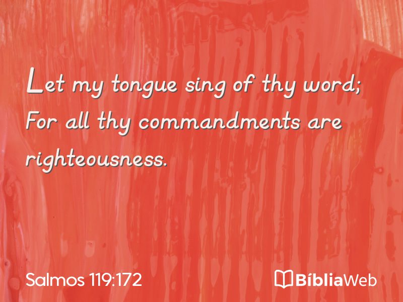 Salmos 119:172 em imagem para compartilhar