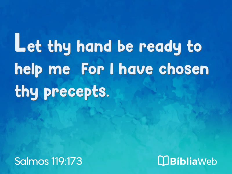 Salmos 119:173 em imagem para compartilhar