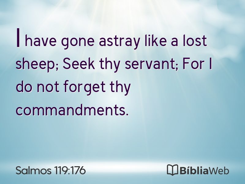Salmos 119:176 em imagem para compartilhar