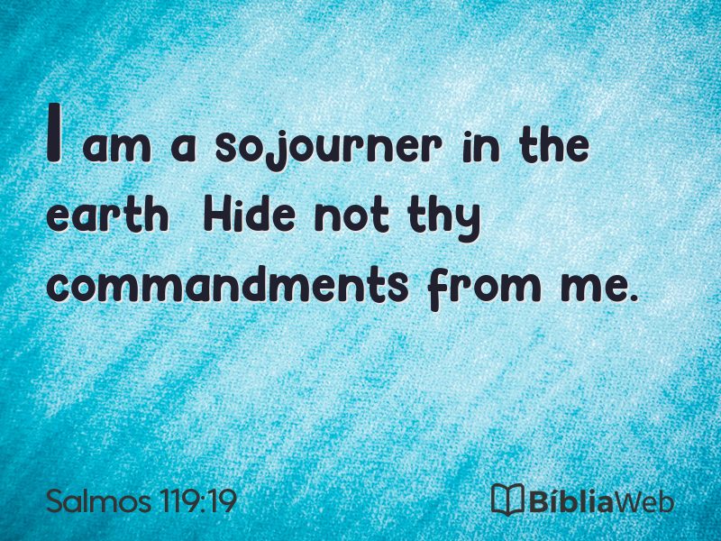 Salmos 119:19 em imagem para compartilhar