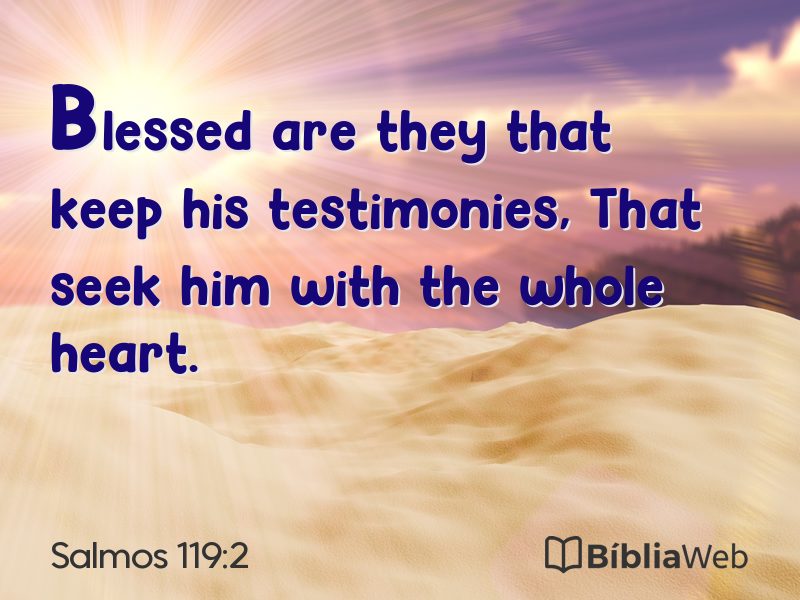 Salmos 119:2 em imagem para compartilhar