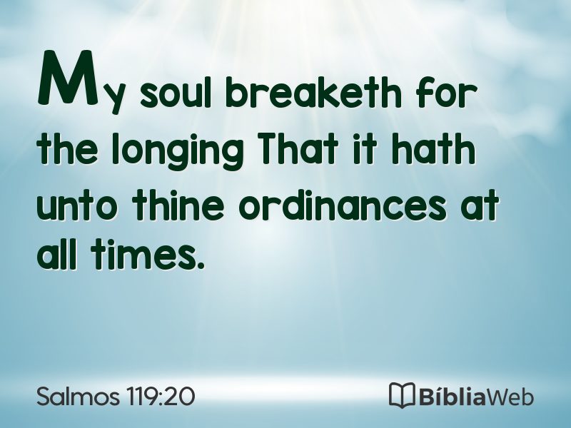 Salmos 119:20 em imagem para compartilhar