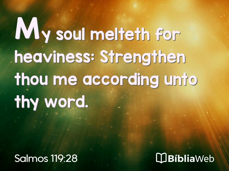 Salmos 119:28 em imagem para compartilhar