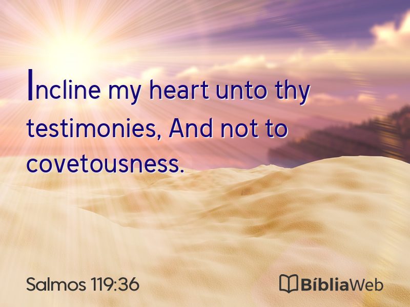 Salmos 119:36 em imagem para compartilhar