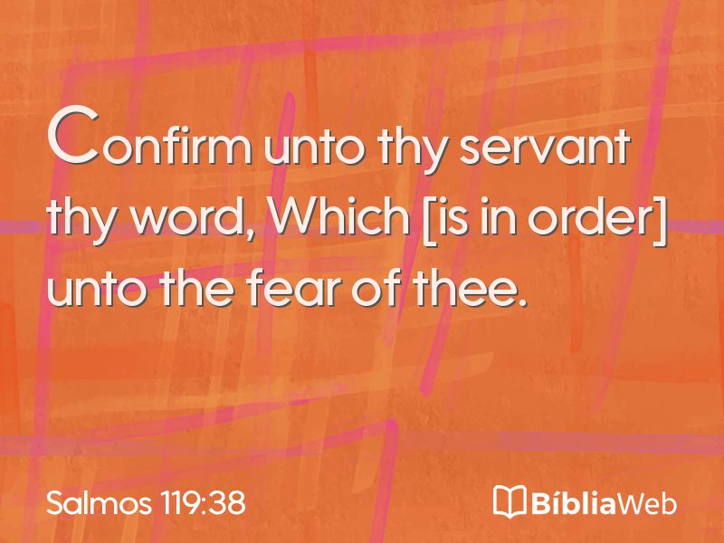 Salmos 119:38 em imagem para compartilhar